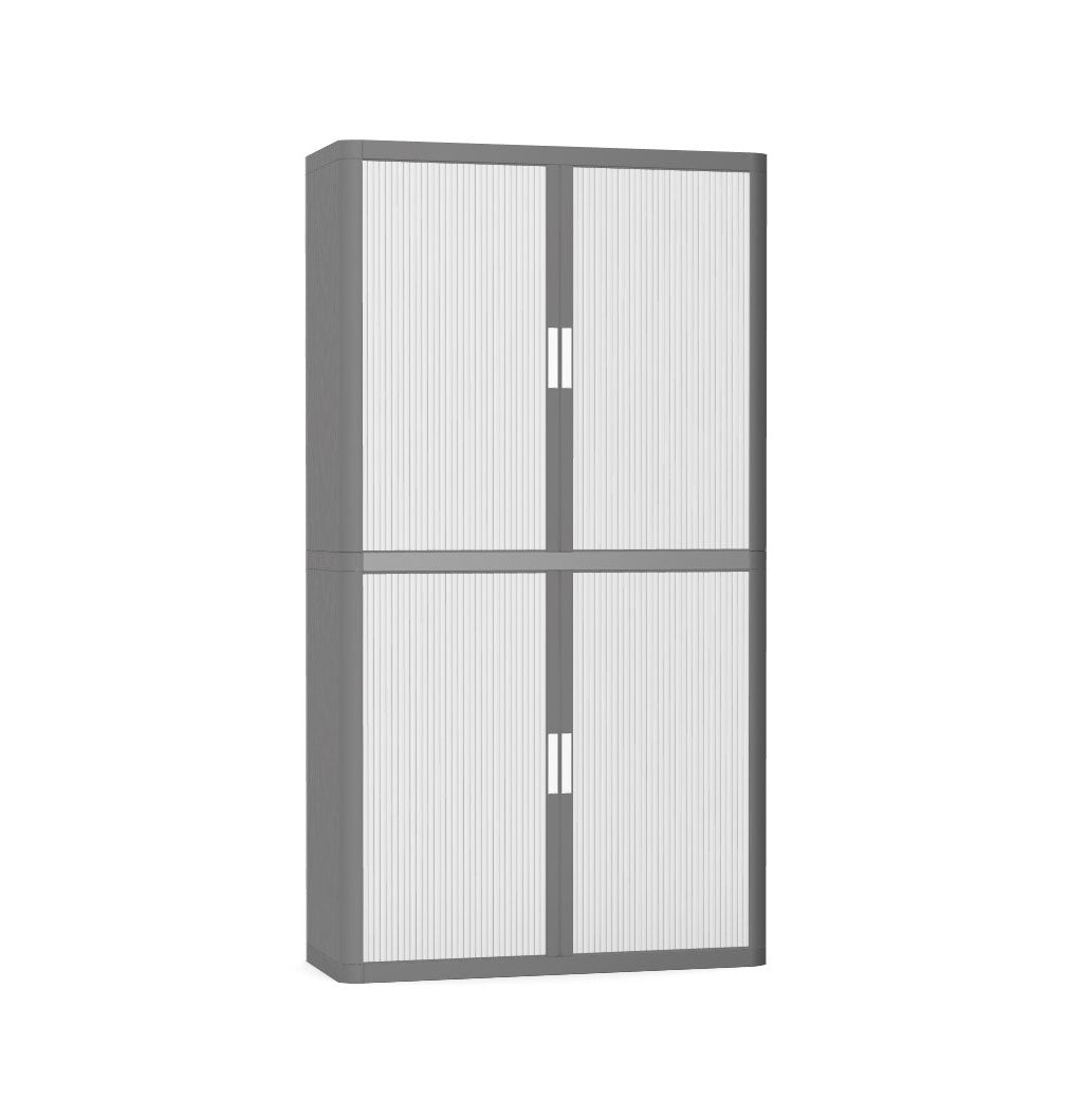 Colour Tambour Cupboard 200cm H with 4 shelves EOTAM2M TallPicture Tambour Cupboard
