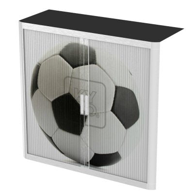 ThatsMyOffice Sport Tambour Cupboard 100cm H with 2 shelves EOTAM1M - SportPicture Tambour Cupboard