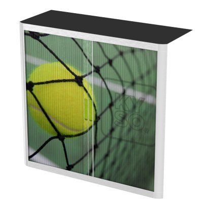ThatsMyOffice Sport Tambour Cupboard 100cm H with 2 shelves EOTAM1M - SportPicture Tambour Cupboard