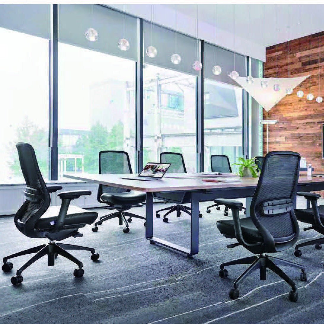 AX Operator Office Chair with Black Frame and Black Fabric