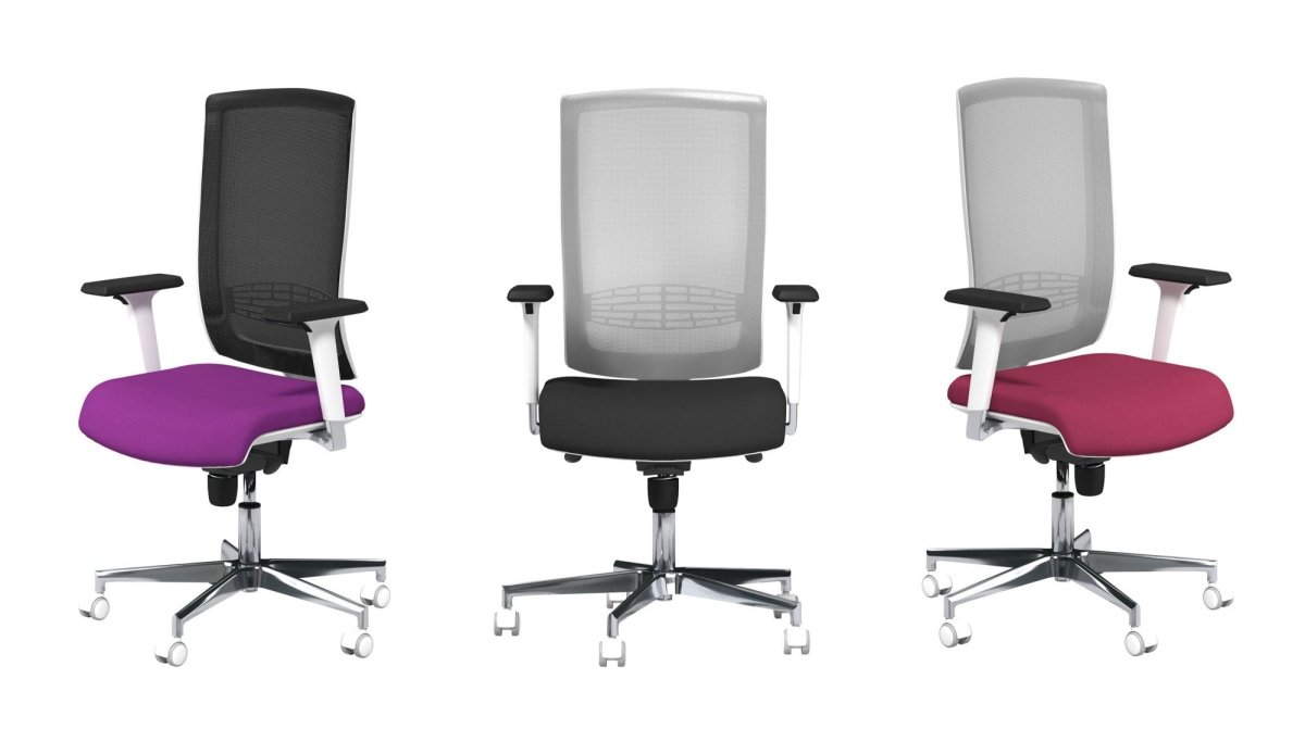 Begin Black Chrome Base Galactica Seat Slide Lumbar Vario Adj Arms TKMS1 Black Mesh - Evert 1 Office Furniture and Home