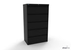 Silverline Media Card Index Filing Cabinet  6900 drawer CIUR55 CIUR55-Black-IA55D5SD023 x4 Add 20 Dividers