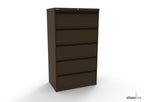 Silverline Media Card Index Filing Cabinet 3 rows of A5 cards 6900 per drawer CIUR55 CIUR55-Chlorophyll None