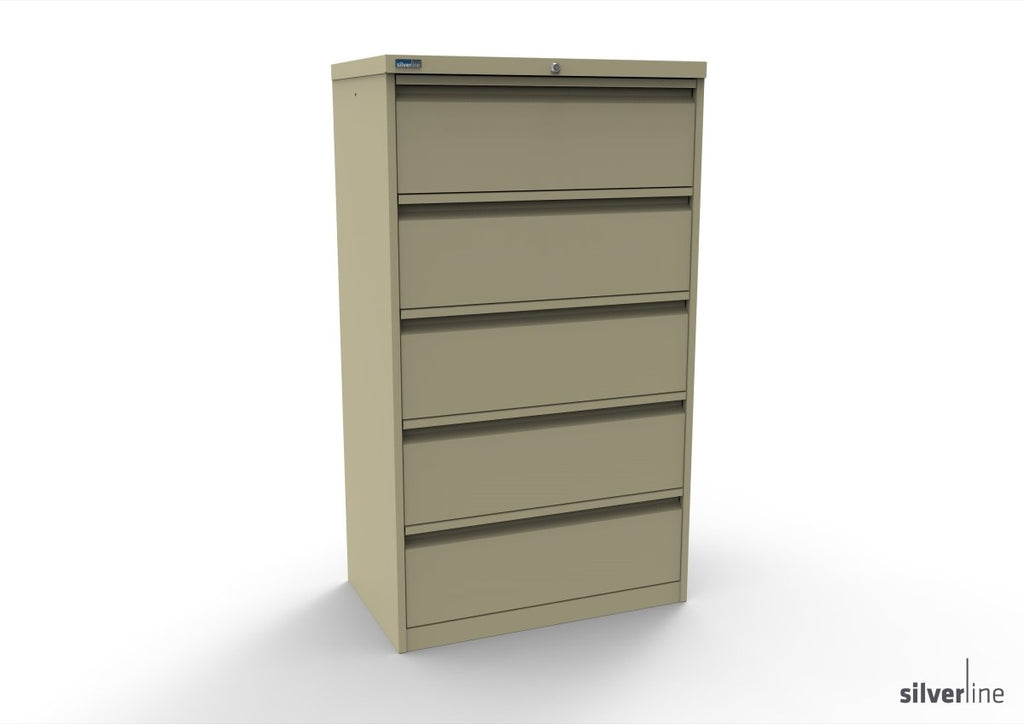 Silverline Media Card Index Filing Cabinet 3 rows of A5 cards 6900 per drawer CIUR55 CIUR55-Goose Grey None