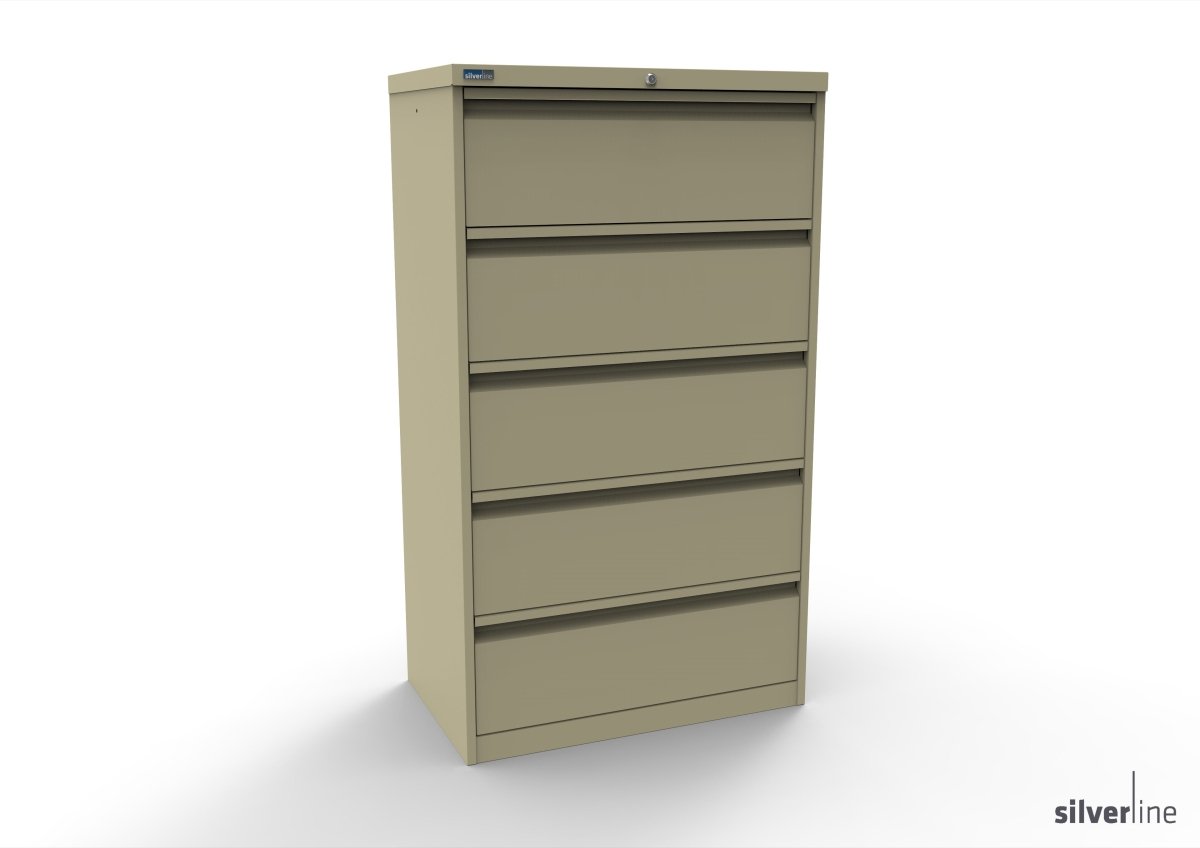 Silverline Media Card Index Filing Cabinet 3 rows of A5 cards 6900 per drawer CIUR55 CIUR55-Goose Grey None