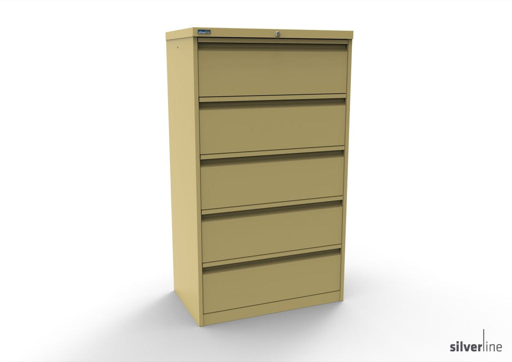 Silverline Media Card Index Filing Cabinet  6900 drawer CIUR55 CIUR55-Goose Grey-IA55D5SD023 x4 Add 20 Dividers