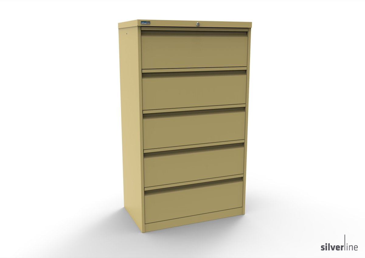 Silverline Media Card Index Filing Cabinet  6900 drawer CIUR55 CIUR55-Goose Grey-IA55D5SD023 x4 Add 20 Dividers