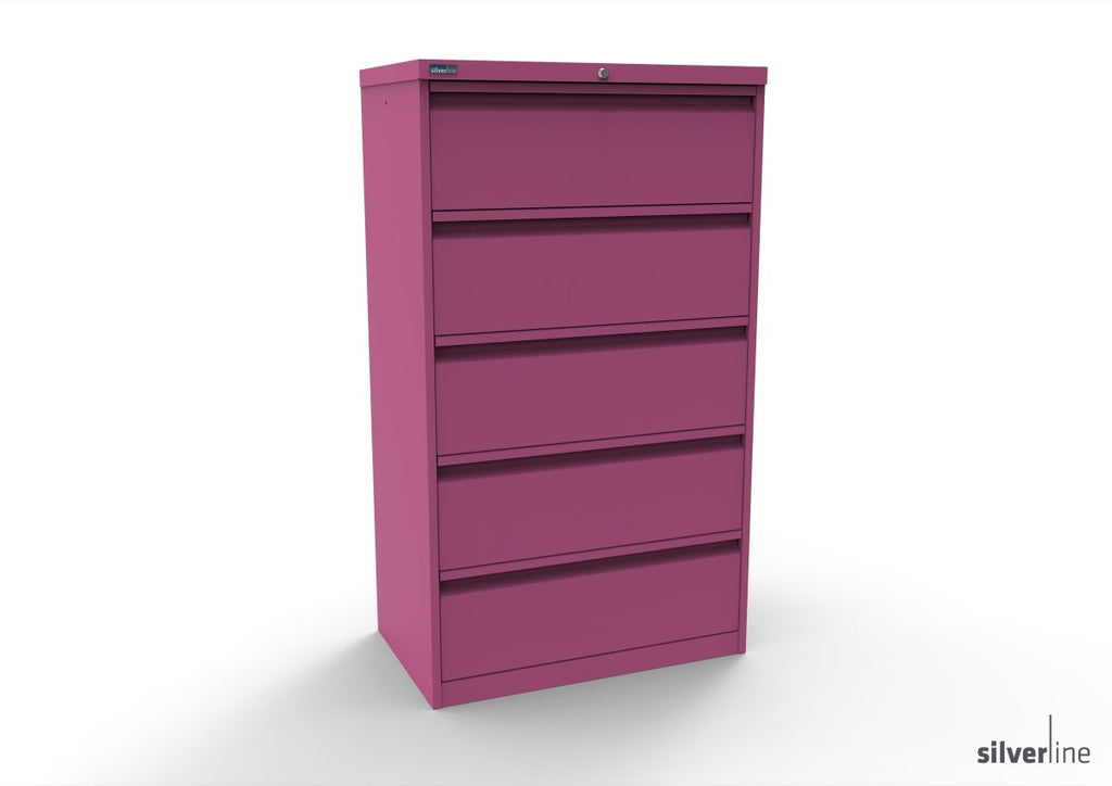 Silverline Media Card Index Filing Cabinet 3 rows of A5 cards 6900 per drawer CIUR55 CIUR55-Graphite Grey None
