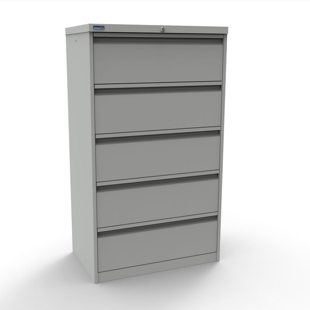 Silverline Media Card Index Filing Cabinet 3 rows of A5 cards 6900 per drawer CIUR55 CIUR55-Antique Pink None