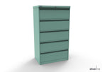 Silverline Media Card Index Filing Cabinet 3 rows of A5 cards 6900 per drawer CIUR55 CIUR55-Light Grey None