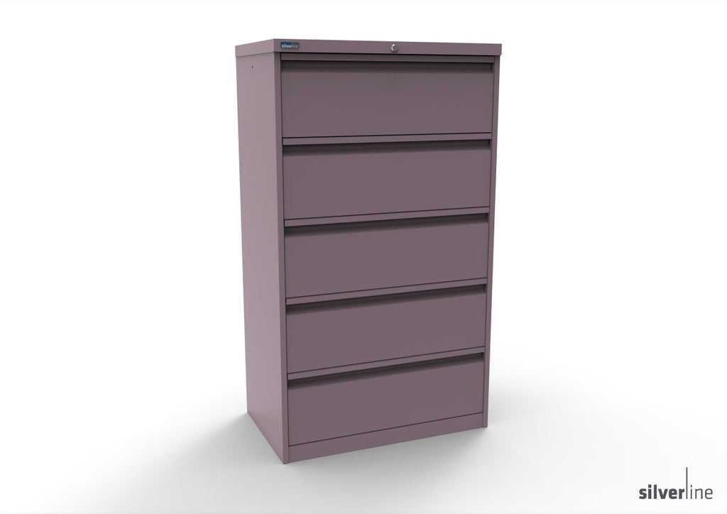 Silverline Media Card Index Filing Cabinet  6900 drawer CIUR55 CIUR55-Light Grey-IA55D5SD023 Add 5 Dividers