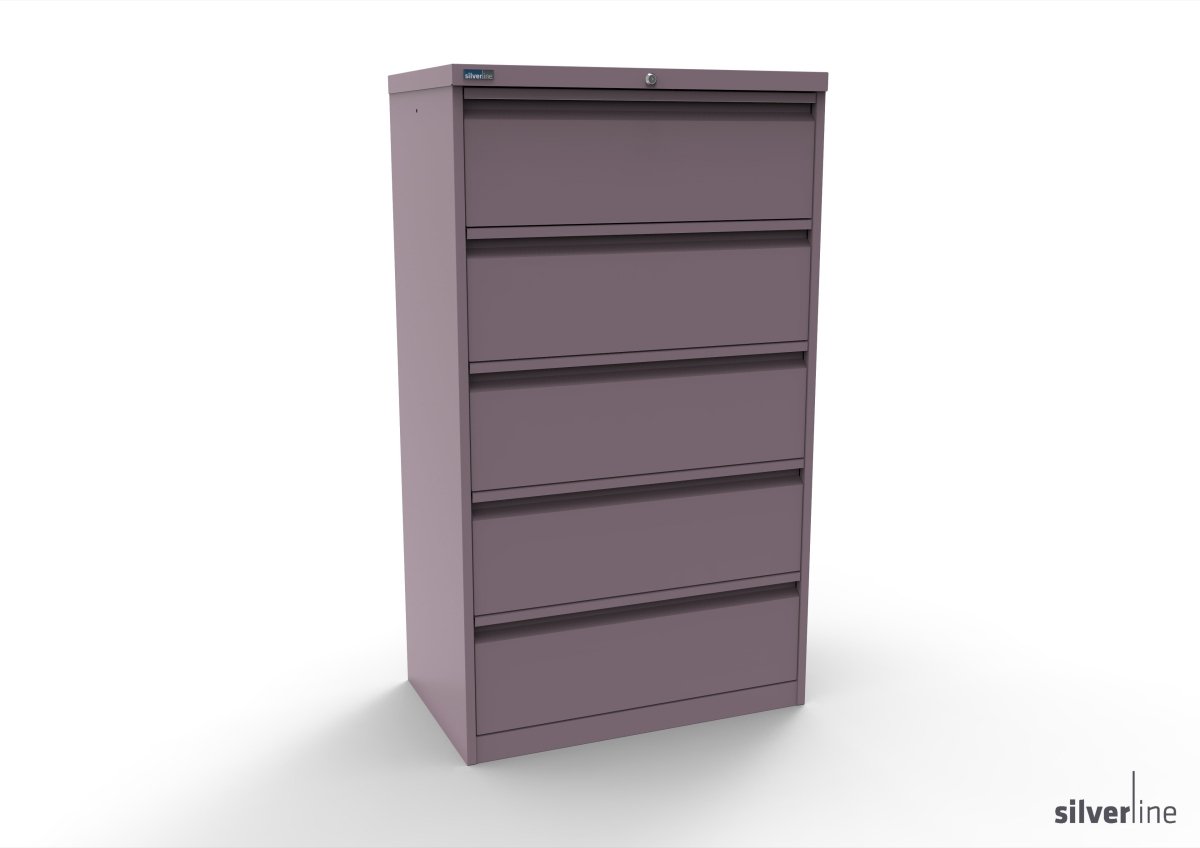 Silverline Media Card Index Filing Cabinet  6900 drawer CIUR55 CIUR55-Light Grey-IA55D5SD023 Add 5 Dividers