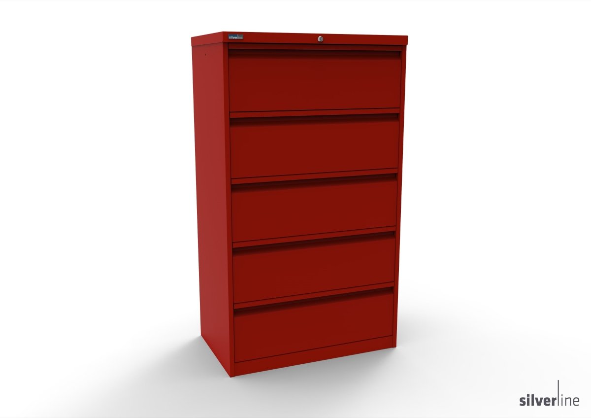 Silverline Media Card Index Filing Cabinet  6900 drawer CIUR55 CIUR55-Light Grey-IA55D5SD023 x4 Add 20 Dividers