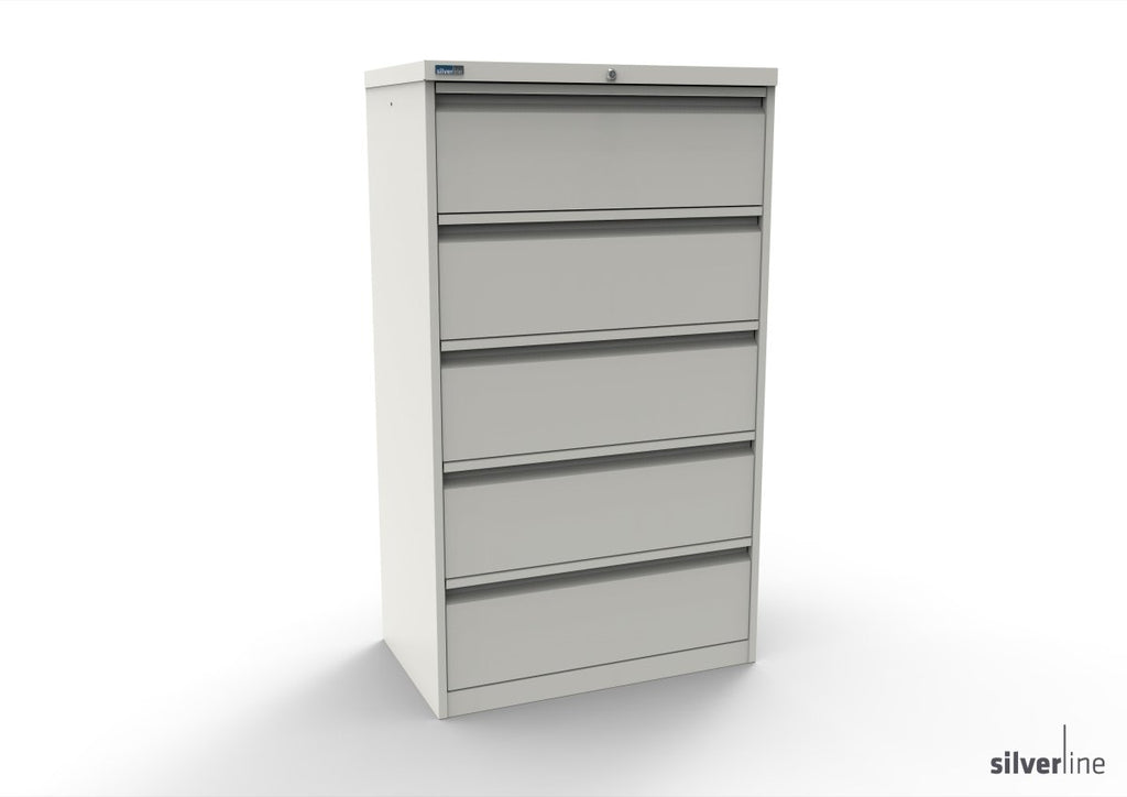Silverline Media Card Index Filing Cabinet  6900 drawer CIUR55 CIUR55-Ocean Cobalt-IA55D5SD023 Add 5 Dividers