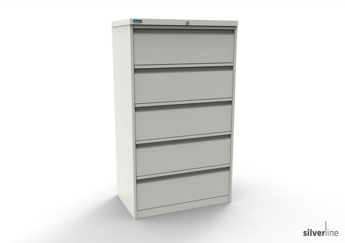 Silverline Media Card Index Filing Cabinet  6900 drawer CIUR55 CIUR55-Ocean Cobalt-IA55D5SD023 Add 5 Dividers