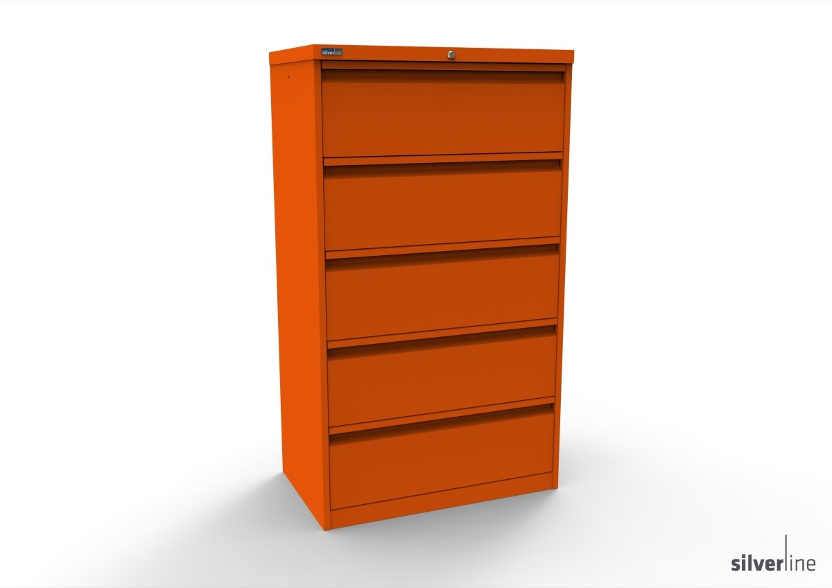 Silverline Media Card Index Filing Cabinet  6900 drawer CIUR55 CIUR55-Ocean Cobalt-IA55D5SD023 x2 Add 10 Dividers