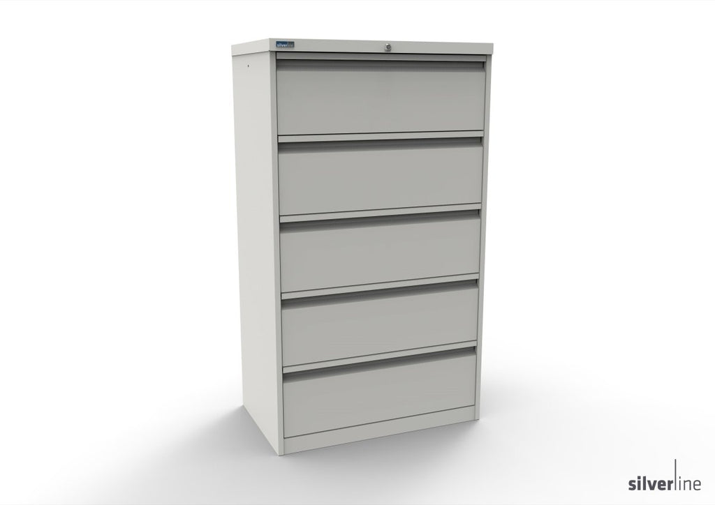 Silverline Media Card Index Filing Cabinet  6900 drawer CIUR55 CIUR55-Ocean Cobalt-IA55D5SD023 x4 Add 20 Dividers