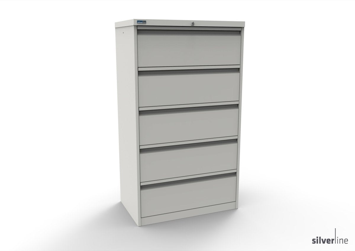 Silverline Media Card Index Filing Cabinet  6900 drawer CIUR55 CIUR55-Ocean Cobalt-IA55D5SD023 x4 Add 20 Dividers