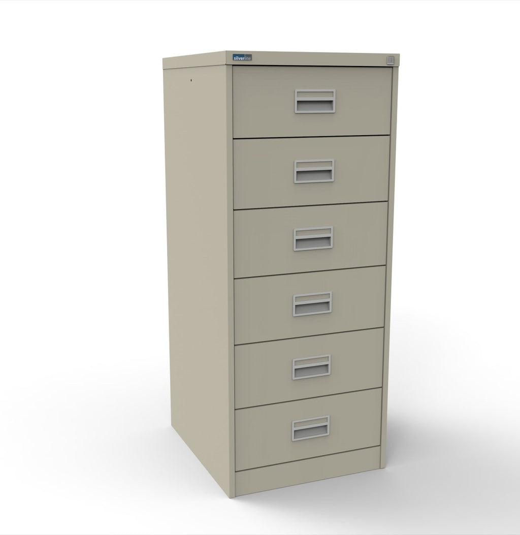 Optician and Optical Record Card Filing Cabinet A5  570 cards or 74DVD's per drawer CIUR65-Light Grey None