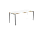 C - Sense Desk - Stocked - SKU: Product Code: CSE - PLY - 1PB - LEO - T1670/WH/SLV , Top: CSE - SOLO - PLY - T1670/WH , Beam: CSE - SOLO - B1600/SLV , Legs: CSE - LEO700/SLV