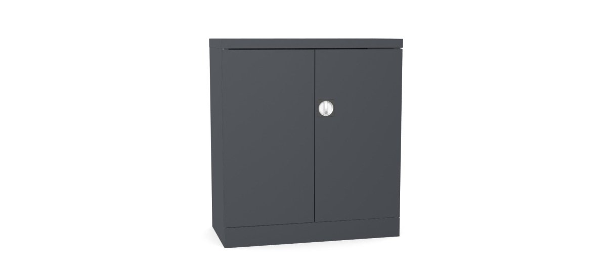 Silverline Kontrax Office Stationery 2 door Cupboard 1 Shelf 102cm CUEC4AGS-graphite