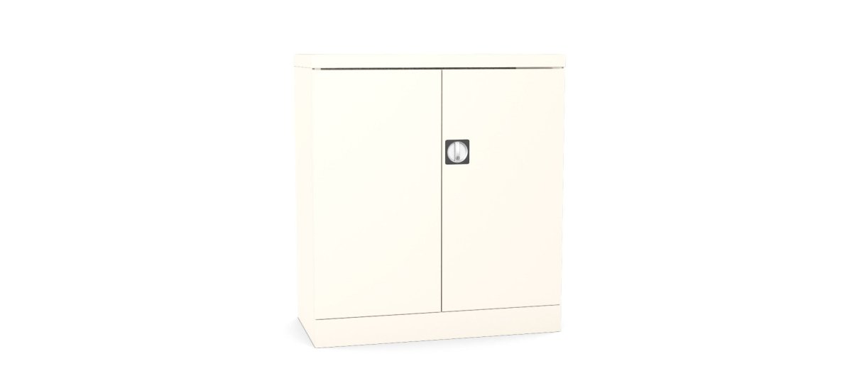 Silverline Kontrax Office Stationery 2 door Cupboard 1 Shelf 102cm CUEC4AGS-beige