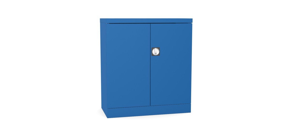 Silverline Kontrax Office Stationery 2 door Cupboard 1 Shelf 102cm CUEC4AGS-blue