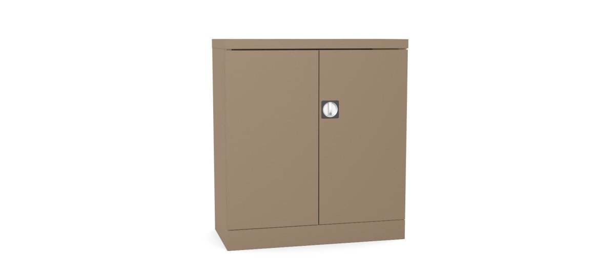 Silverline Kontrax Office Stationery 2 door Cupboard 1 Shelf 102cm CUEC4AGS-brown