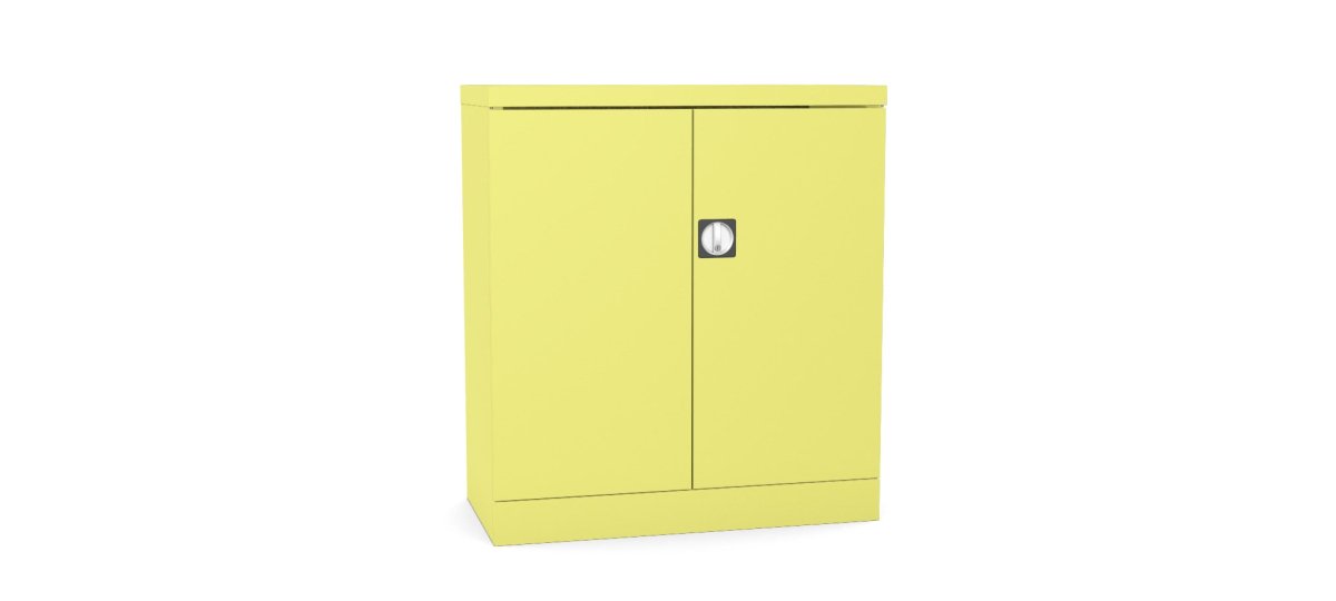 Silverline Kontrax Office Stationery 2 door Cupboard 1 Shelf 102cm CUEC4AGS-chlorophyll