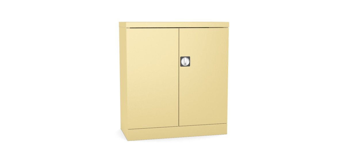 Silverline Kontrax Office Stationery 2 door Cupboard 1 Shelf 102cm CUEC4AGS-beige