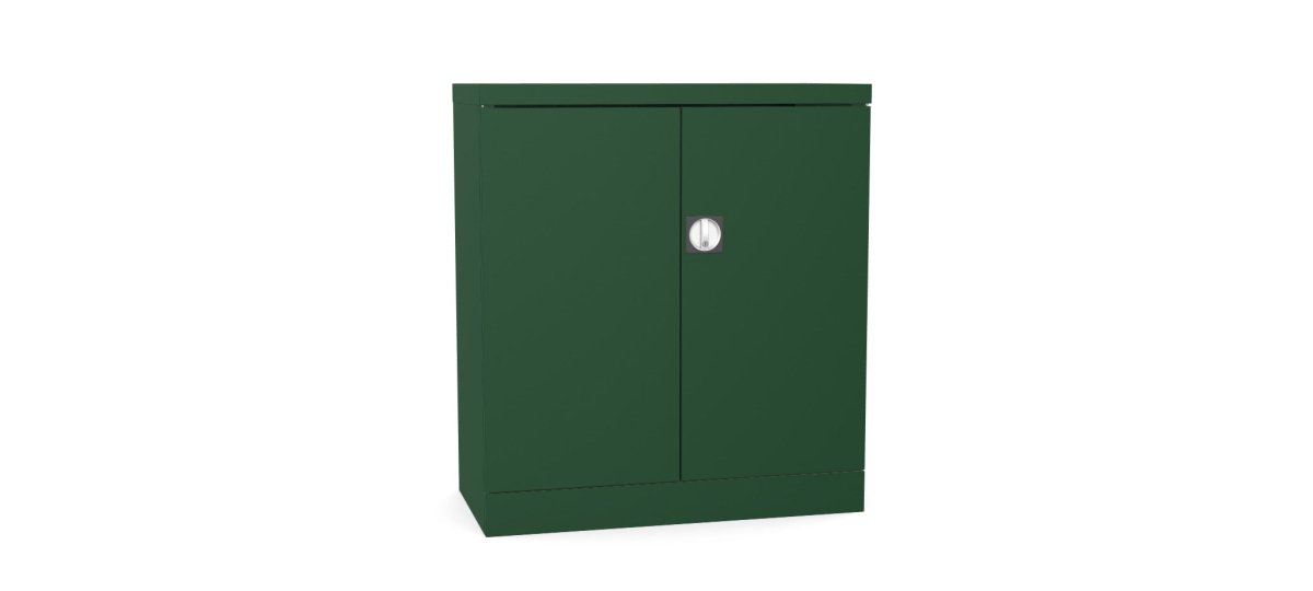 Silverline Kontrax Office Stationery 2 door Cupboard 1 Shelf 102cm CUEC4AGS-Green