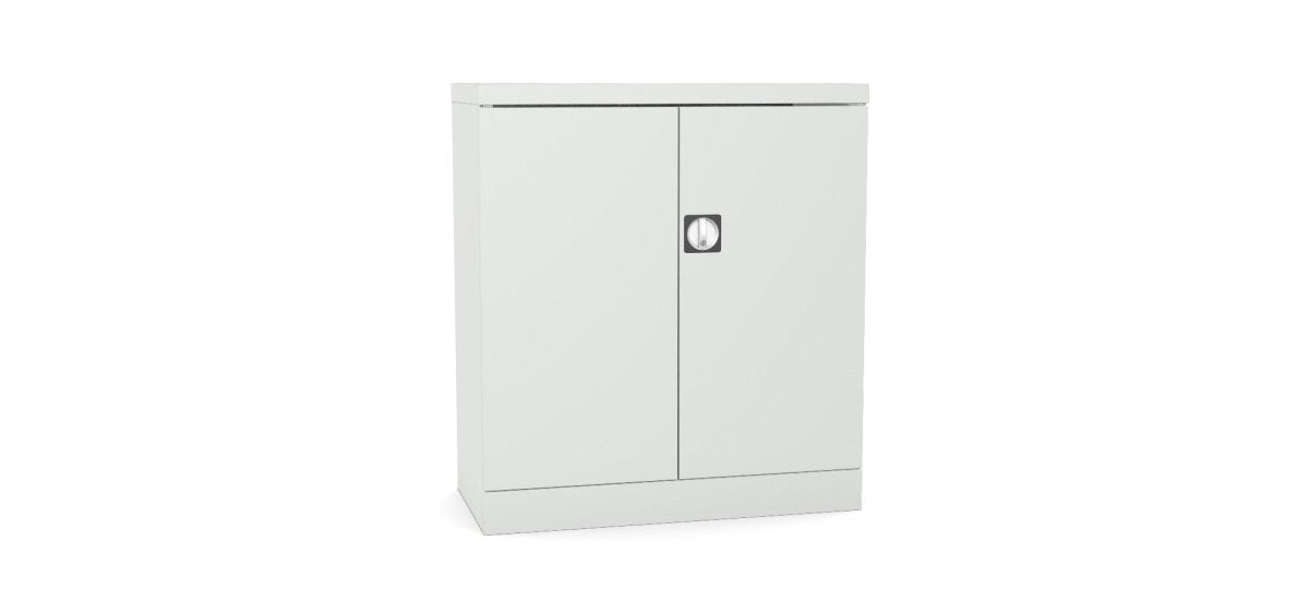Silverline Kontrax Office Stationery 2 door Cupboard 1 Shelf 102cm CUEC4AGS-grey
