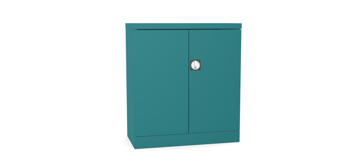 Silverline Kontrax Office Stationery 2 door Cupboard 1 Shelf 102cm CUEC4AGS-cobalt ocean