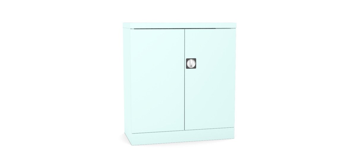 Silverline Kontrax Office Stationery 2 door Cupboard 1 Shelf 102cm CUEC4AGS-Peppermint
