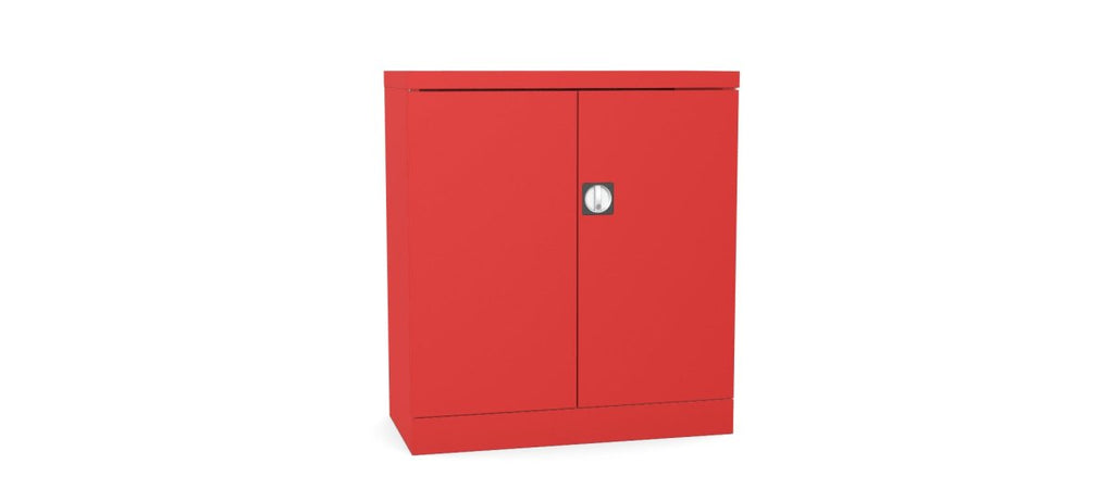 Silverline Kontrax Office Stationery 2 door Cupboard 1 Shelf 102cm CUEC4AGS-red