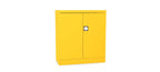 Silverline Kontrax Office Stationery 2 door Cupboard 1 Shelf 102cm CUEC4AGS-yellow sunshine