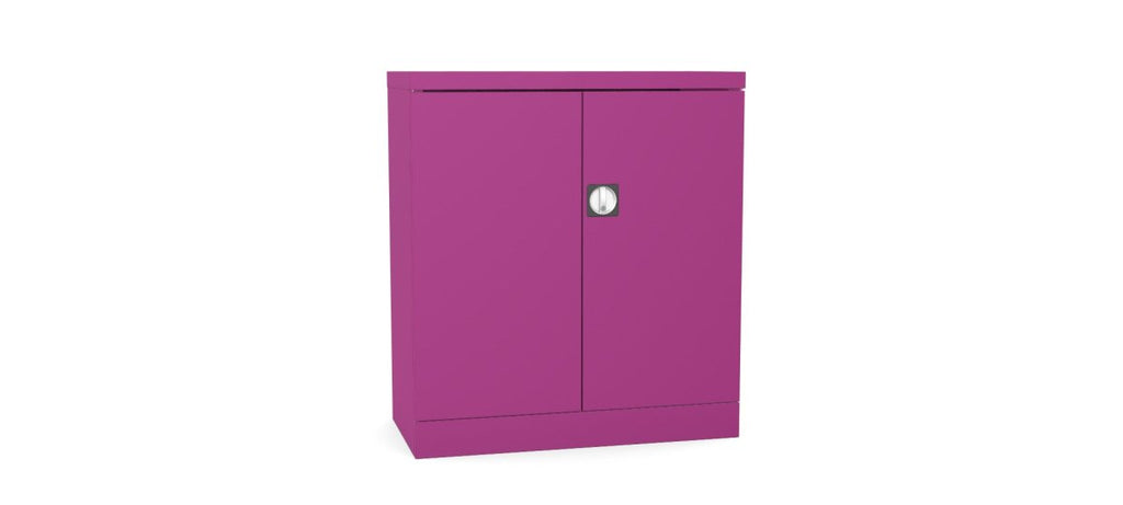 Silverline Kontrax Office Stationery 2 door Cupboard 1 Shelf 102cm CUEC4AGS-purple