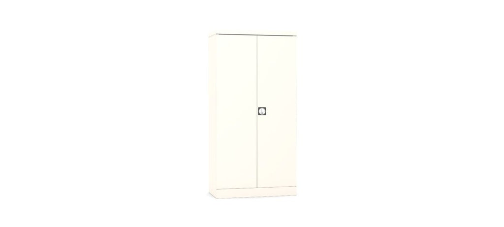 Silverline Kontrax Office Stationery 2 door Tall  Cupboard 3 Shelf 183cm  CUEC7AGS-beige