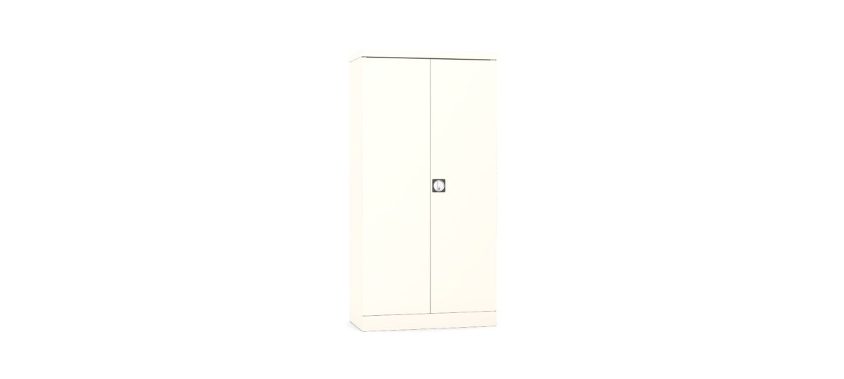 Silverline Kontrax Office Stationery 2 door Tall  Cupboard 3 Shelf 183cm  CUEC7AGS-beige