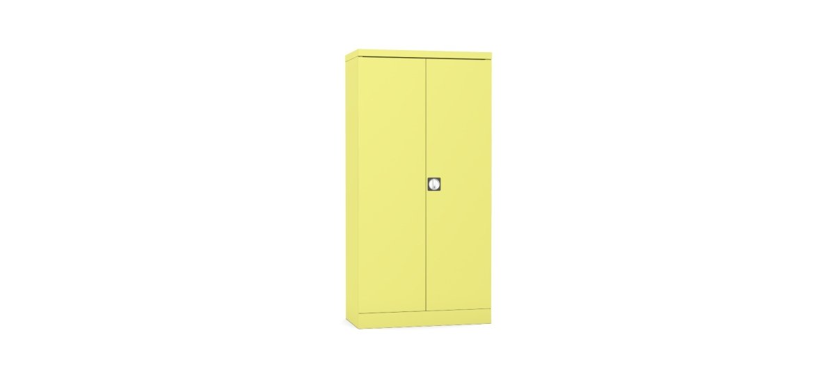 Silverline Kontrax Office Stationery 2 door Tall  Cupboard 3 Shelf 183cm  CUEC7AGS-chlorophyll
