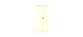 Silverline Kontrax Office Stationery 2 door Tall  Cupboard 3 Shelf 183cm  CUEC7AGS-Cream