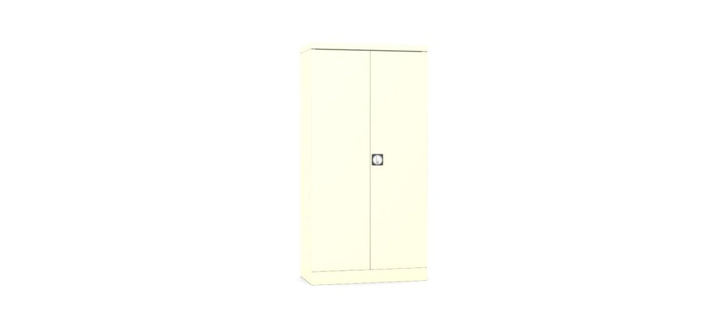 Silverline Kontrax Office Stationery 2 door Tall  Cupboard 3 Shelf 183cm  CUEC7AGS-Cream