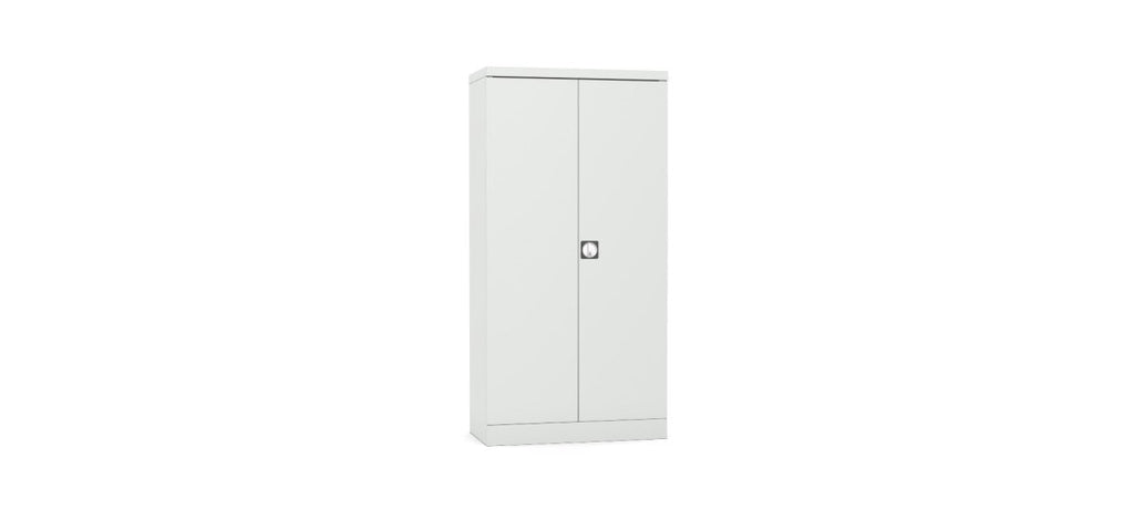 Silverline Kontrax Office Stationery 2 door Tall  Cupboard 3 Shelf 183cm  CUEC7AGS-grey light