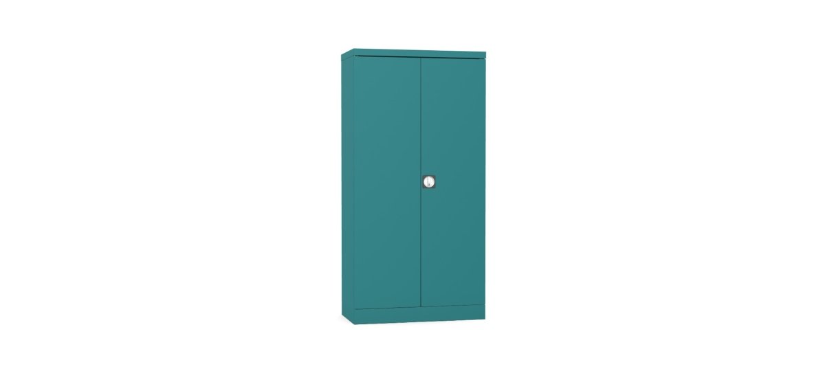 Silverline Kontrax Office Stationery 2 door Tall  Cupboard 3 Shelf 183cm  CUEC7AGS-cobalt ocean