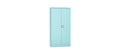 Silverline Kontrax Office Stationery 2 door Tall  Cupboard 3 Shelf 183cm  CUEC7AGS-turquoise