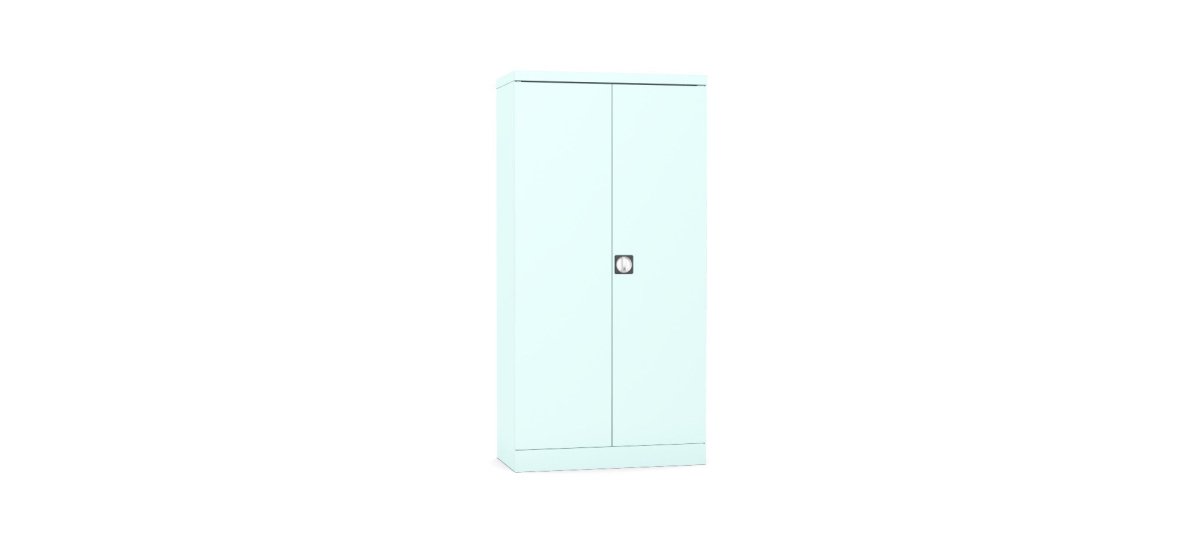 Silverline Kontrax Office Stationery 2 door Tall  Cupboard 3 Shelf 183cm  CUEC7AGS-Peppermint