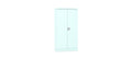Silverline Kontrax Office Stationery 2 door Tall  Cupboard 3 Shelf 183cm  CUEC7AGS-Peppermint