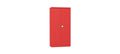 Silverline Kontrax Office Stationery 2 door Tall  Cupboard 3 Shelf 183cm  CUEC7AGS-red