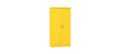Silverline Kontrax Office Stationery 2 door Tall  Cupboard 3 Shelf 183cm  CUEC7AGS-yellow sunshine