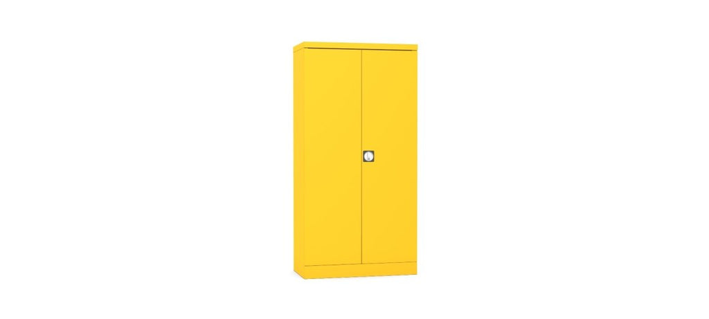 Silverline Kontrax Office Stationery 2 door Tall  Cupboard 3 Shelf 183cm  CUEC7AGS-yellow sunshine